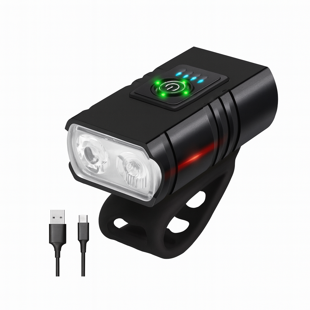 Rechargeable Aluminum Alloy LED Bike Headlight