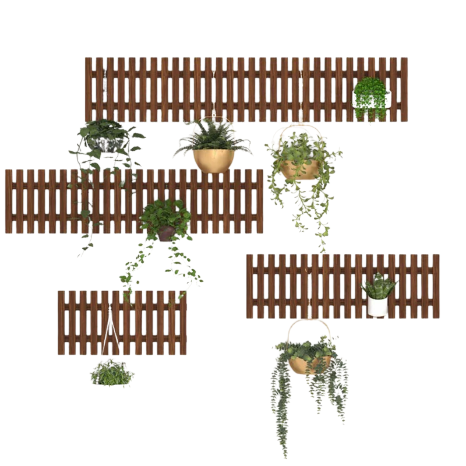 Bohemian Wooden Grid Flower Rack