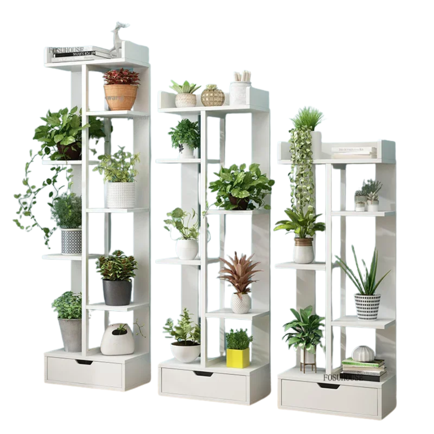 Multi-Layer Wooden Plant Shelf