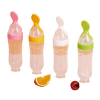 Silicone Baby Bottle with Spoon