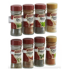 2x Grey Wall-Mounted Spice Jar Rack