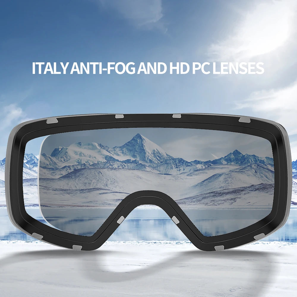 Ski Goggles – Anti-Fog, UV400 Protection, OTG, Cylindrical Lens
