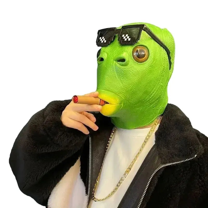 Green Fish Monster Mask