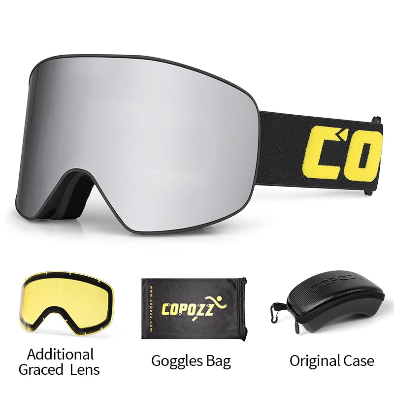 Ski Goggles – Anti-Fog, UV400 Protection, OTG, Cylindrical Lens