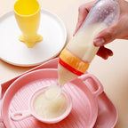Silicone Baby Bottle with Spoon