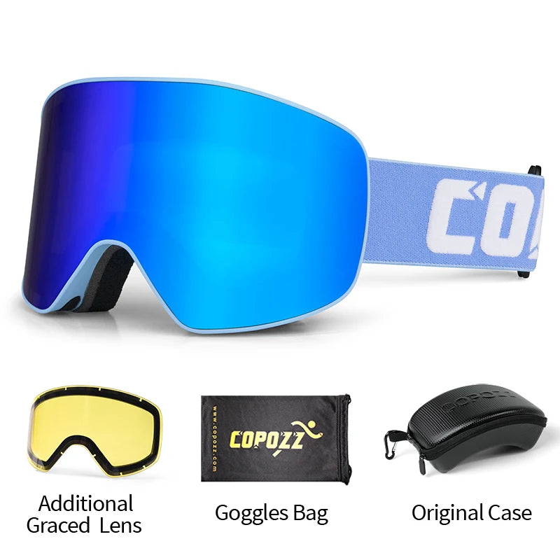 Ski Goggles – Anti-Fog, UV400 Protection, OTG, Cylindrical Lens