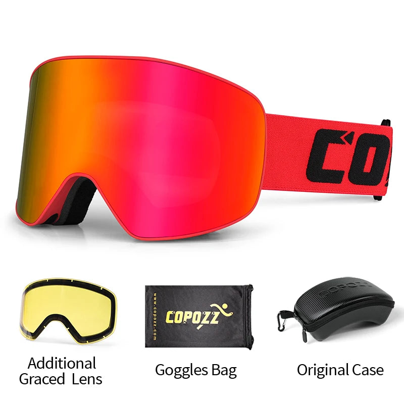 Ski Goggles – Anti-Fog, UV400 Protection, OTG, Cylindrical Lens