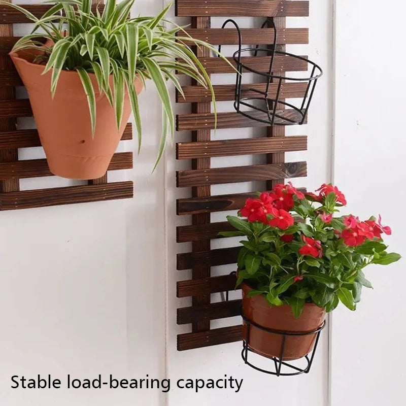 Bohemian Wooden Grid Flower Rack