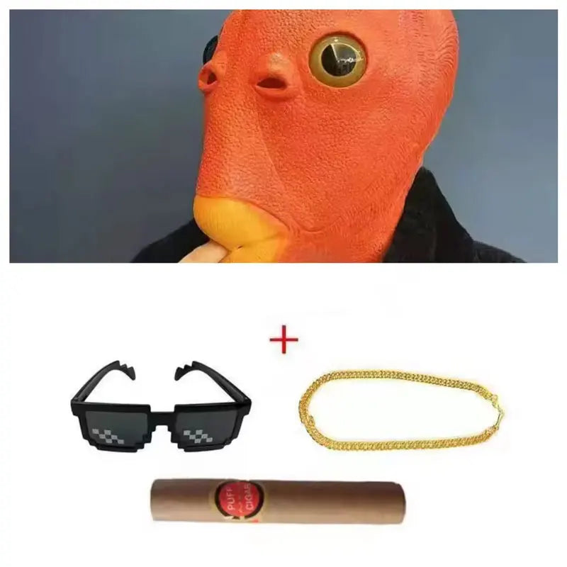 Green Fish Monster Mask