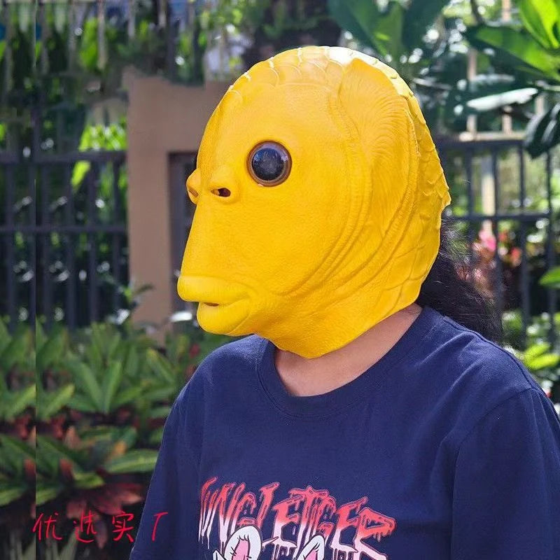 Green Fish Monster Mask