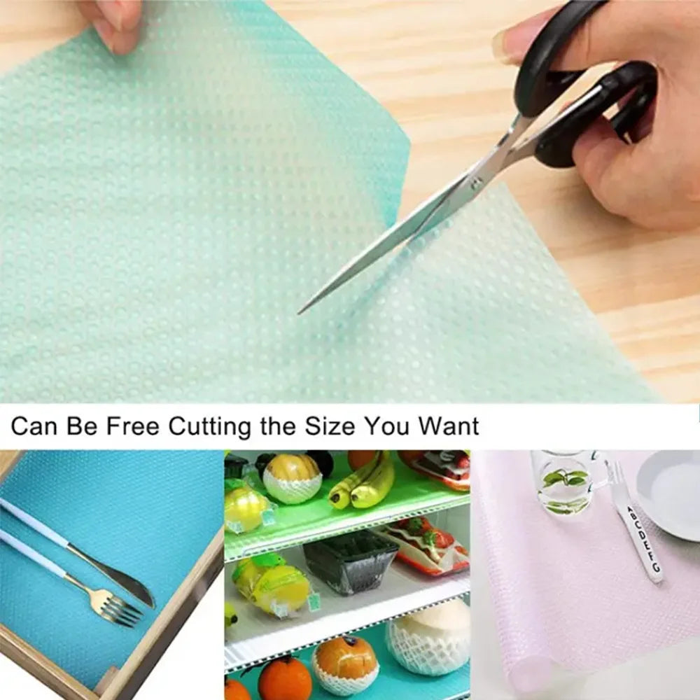 4x Non-Slip Waterproof Refrigerator Shelf Liners