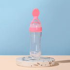 Silicone Baby Bottle with Spoon