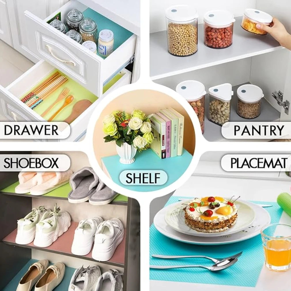 4x Non-Slip Waterproof Refrigerator Shelf Liners