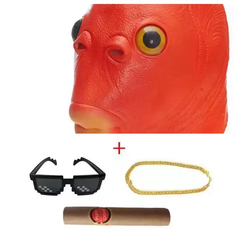 Green Fish Monster Mask