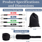 7-Piece Resistance Band Set with Ankle Straps