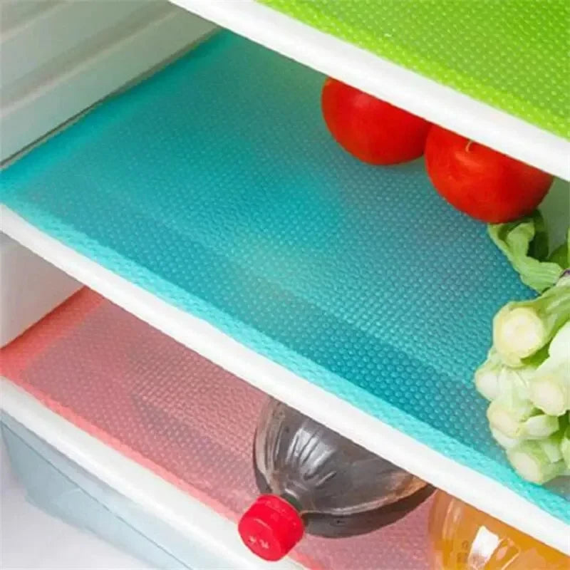 4x Non-Slip Waterproof Refrigerator Shelf Liners