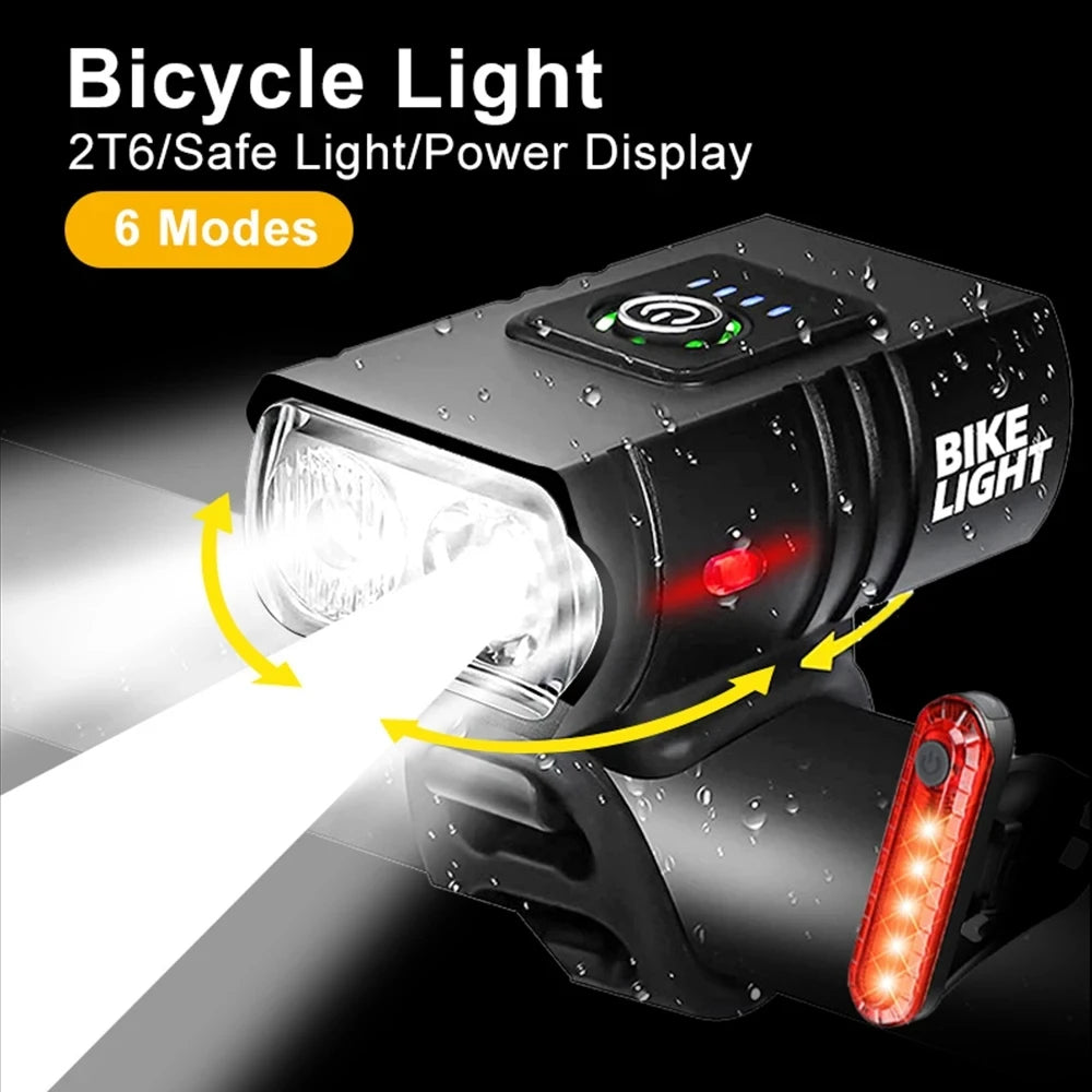 Rechargeable Aluminum Alloy LED Bike Headlight