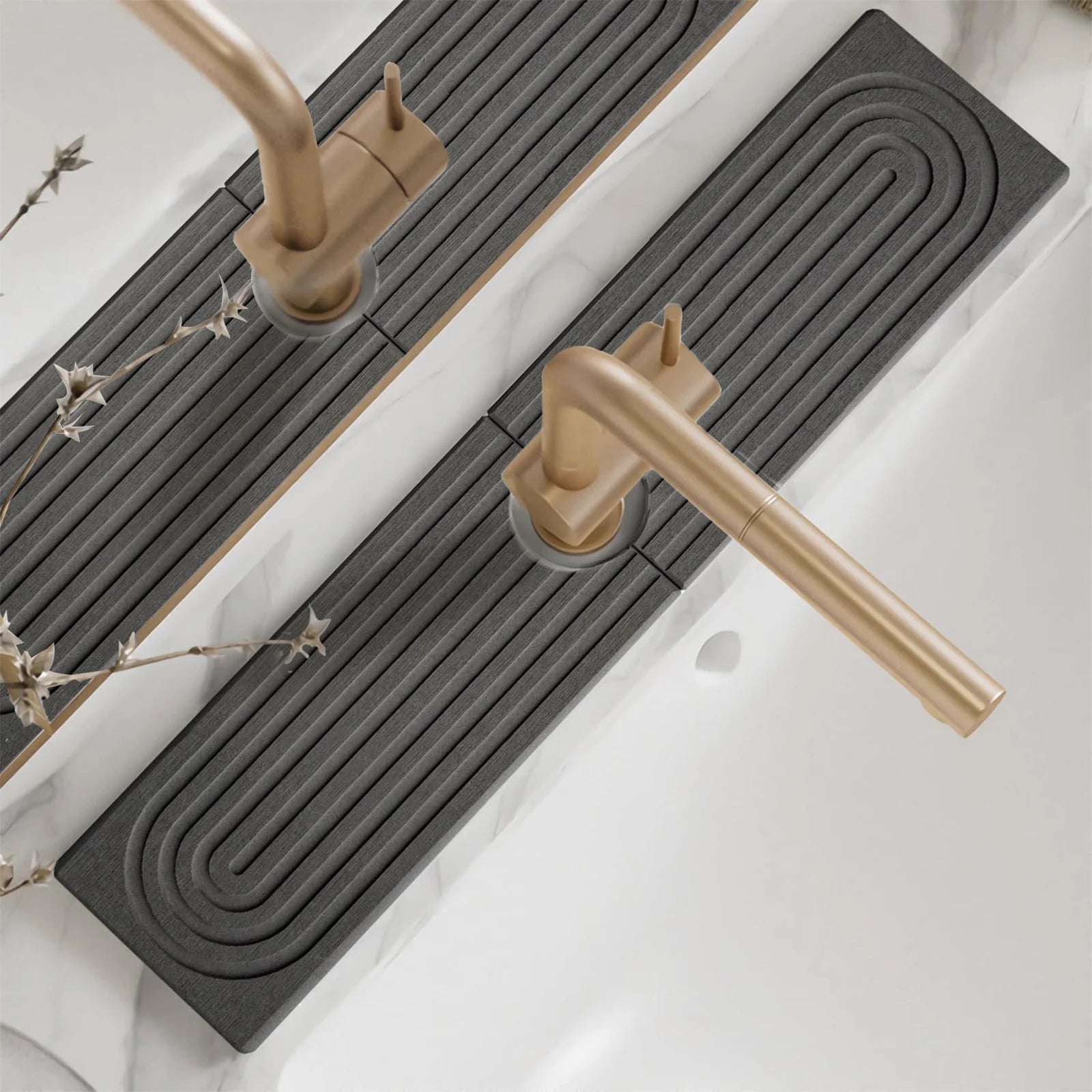 Kitchen Sink Long Diatomite Fast Drying Stone Sink