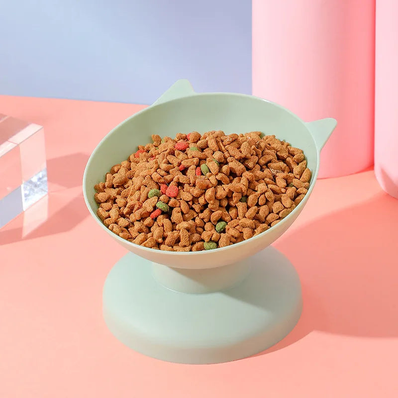 High-Bottom Tilted Pet Food Bowl