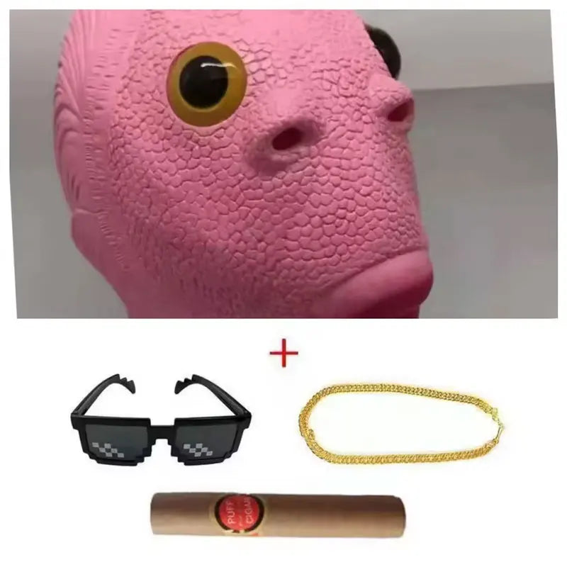 Green Fish Monster Mask
