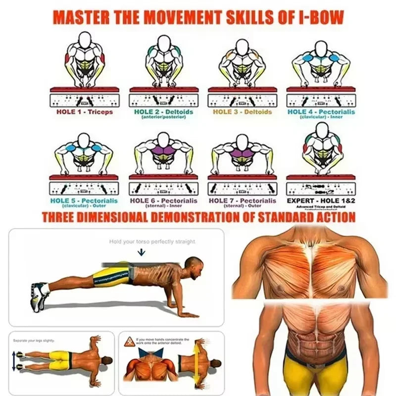 Portable Multi-Function Push-Up Board