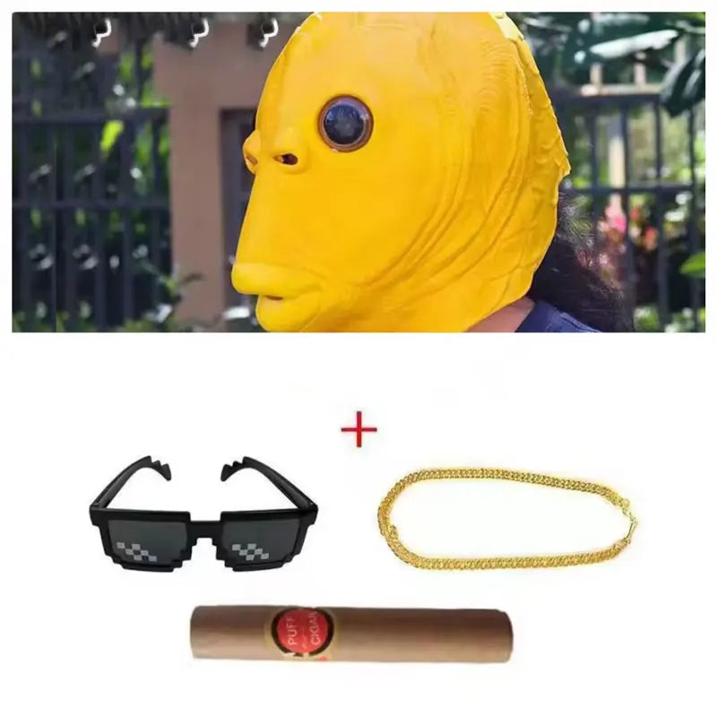 Green Fish Monster Mask