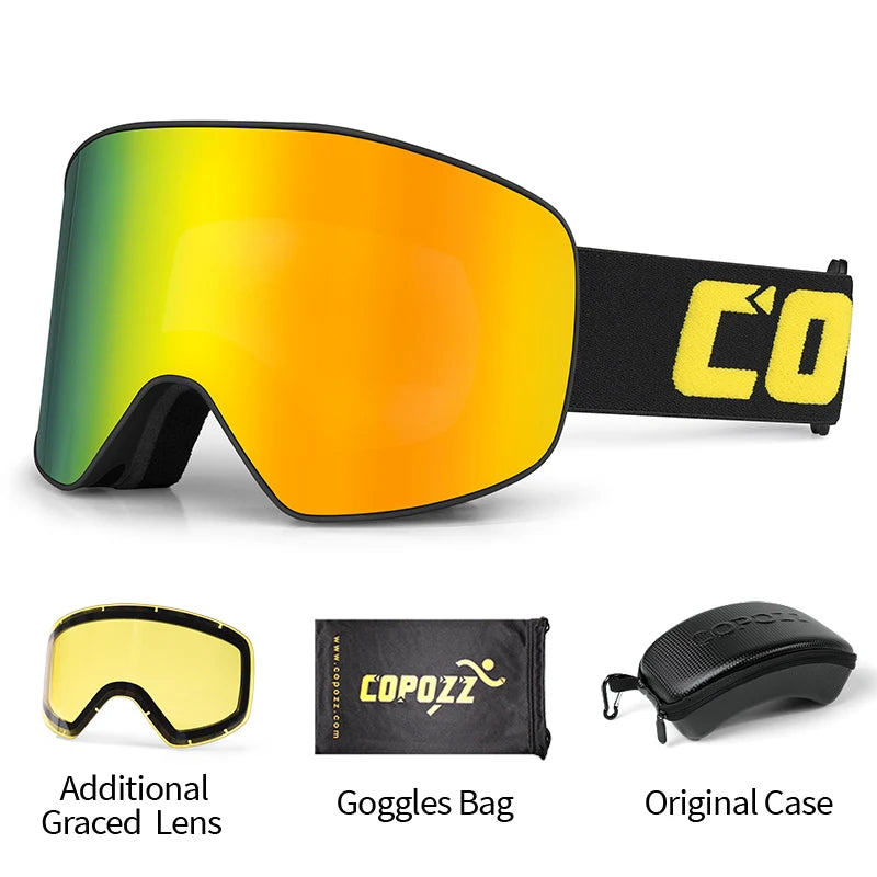 Ski Goggles – Anti-Fog, UV400 Protection, OTG, Cylindrical Lens