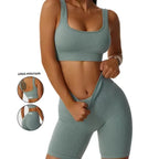 Seamless Ribbed Yoga Set