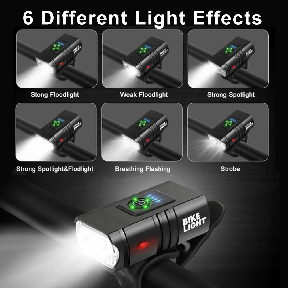 Rechargeable Aluminum Alloy LED Bike Headlight