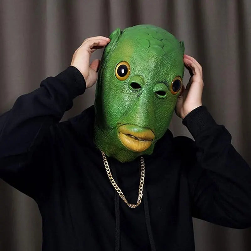 Green Fish Monster Mask