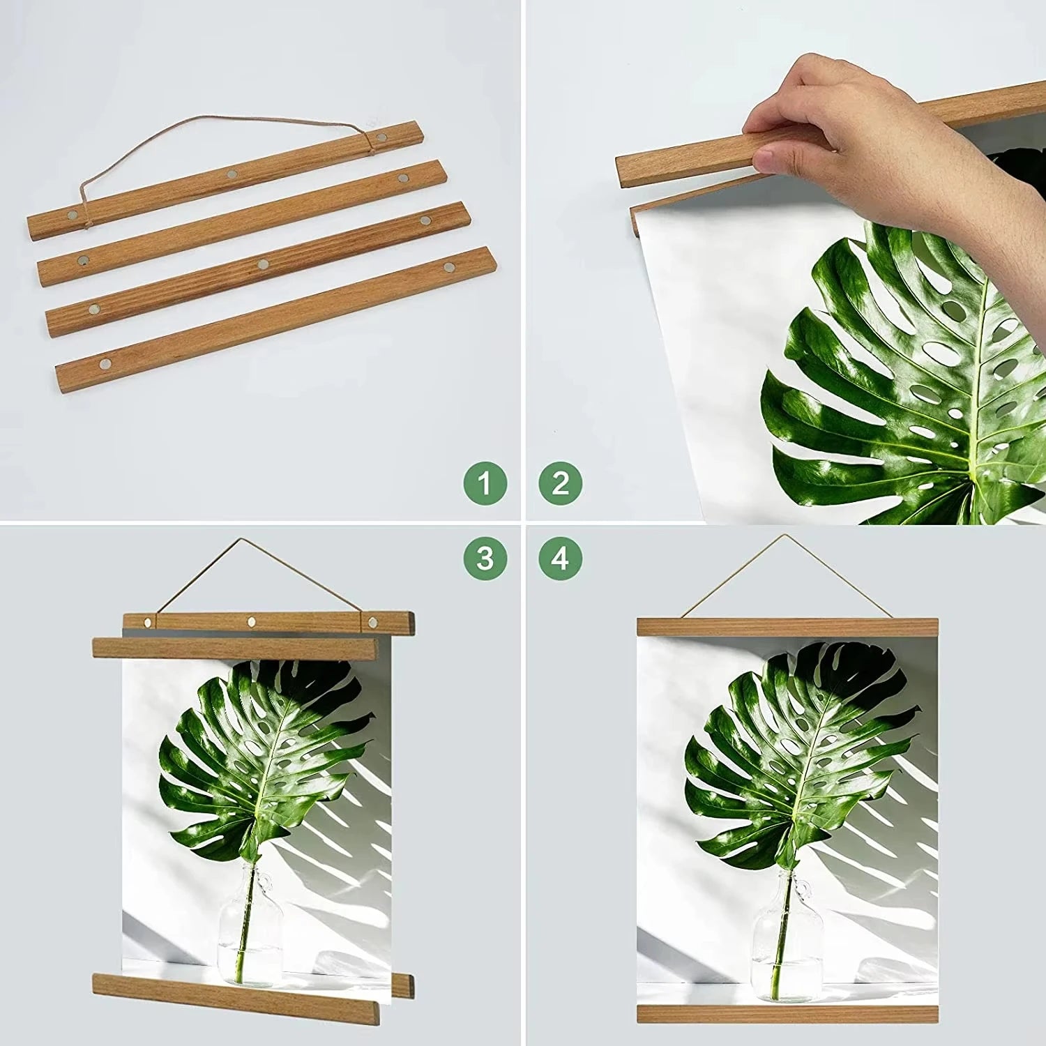 Solid Wood Magnetic Poster Frame