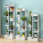 Multi-Layer Wooden Plant Shelf