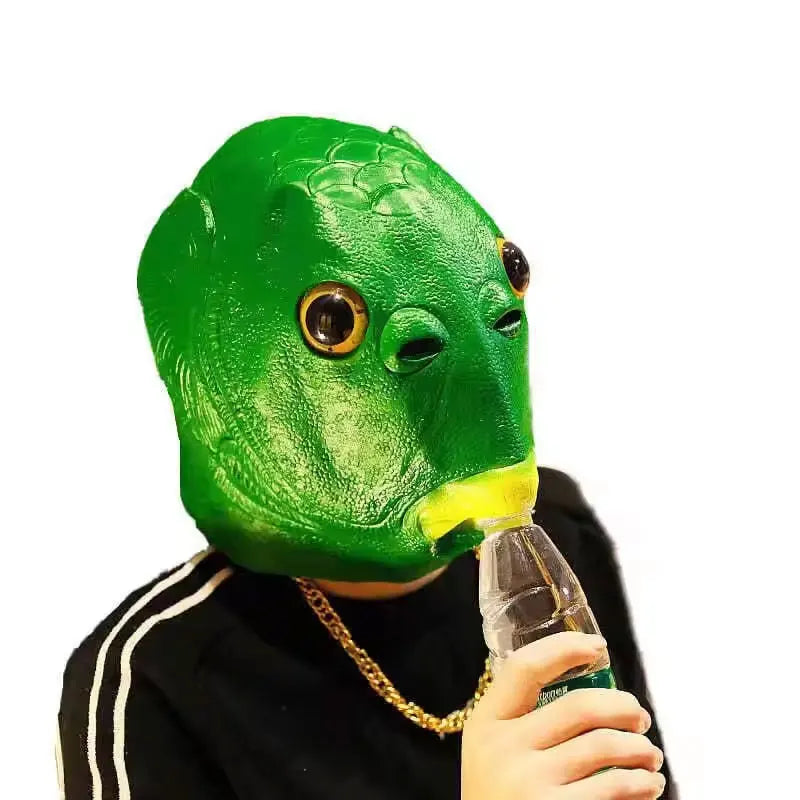 Green Fish Monster Mask