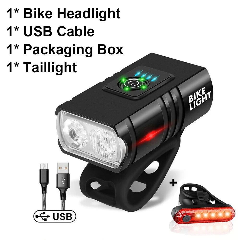 Rechargeable Aluminum Alloy LED Bike Headlight