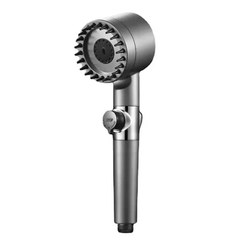 3-Mode High Pressure Shower Head with Massage Brush