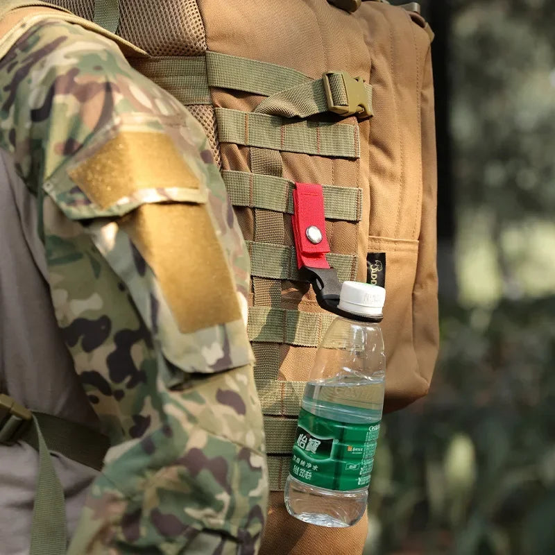 Outdoor Webbing Buckle Bottle Holder with Carabiner